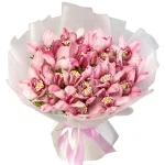 Букет из 25 розовых орхидей